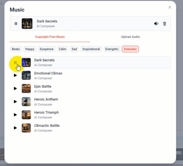 How to Add Music with Videogen AI